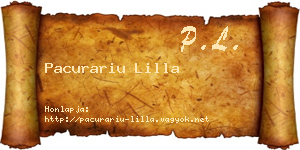 Pacurariu Lilla névjegykártya